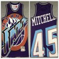 Utah Jazz #45 Donovan Mitchell purple nba Jersey-XD