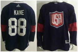 United States 2016 World Cup #88 Patrick Kane blue Hockey jerseys