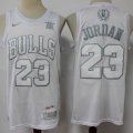 Chicago Bulls #23 Michael Jordan white new nba basketball jersey-S8