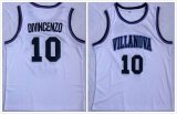 Villanova Wildcats #10 Donte Divincenzo white NCAA basketball jersey