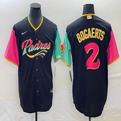 Nike San Diego Padres #2 Xander Bogaerts black red majestic baseball jerseys city version