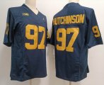 Michigan Wolverines #97 Aidan Hutchinson dark blue College Football Limited Jersey 03