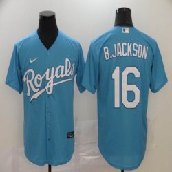 Nike Kansas Royals #16 B.jackson skyblue majestic baseball Jersey