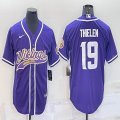 Nike Minnesota Vikings #19 Adam Thielen purple baseball jerseys Joint name-BD