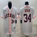 Nike Houston Astros #34 Nolan Ryan white majestic baseball jerseys