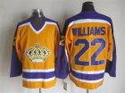 Los Angeles Kings #22 Tiger Williams Yellow Purple CCM Throwback Stitched NHL Jersey