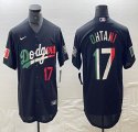 Los Angeles Dodgers #17 Shohei Ohtani Nike black red white majestic baseball Jersey-BD 04