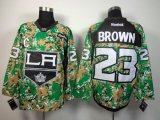 reebok Los Angeles Kings 23 Dustin Brown green camo nhl jerseys