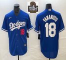 Nike Los Angeles Dodgers #18 Yoshinobu Yamamoto blue majestic baseball jerseys