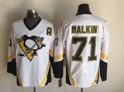 Pittsburgh Penguins #71 Evgeni Malkin white CCM Ice Hockey jersey A patch