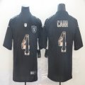 Nike Oakland Raiders 4 Carr Navy black Color Rush Limited Jersey Goddess Fashion Edition