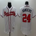 2016 Atlanta Braves #24 Deion Sanders white elite MLB baseball Jersey