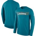 Men's Jacksonville Jaguars Nike Teal Sideline Seismic Legend Long Sleeve T-Shirt