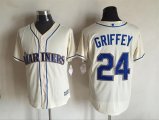 2016 Seattle Mariners #24 Ken Griffey beige Majestic baseball Jerseys