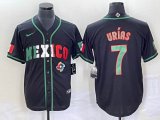 2023 World Cup Mexico #7 Julio Urias black majestic baseball jerseys 57