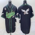 Nike Eagles blank black baseball jerseys Joint name-BD 10