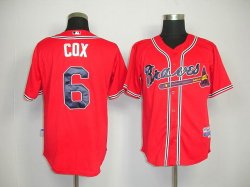 MLB Atlanta Braves #6 Bobby Cox Red Jerseys