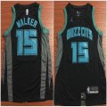 Charlotte Hornets Kemba Walker #15 black nba basketball Jersey-LC