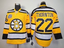 Reebok Boston Bruins THORNTON 22# Yellow hockey Jersey