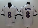 Baltimore Ravens #8 Lamar Jackson white Color Rush Limited Jersey