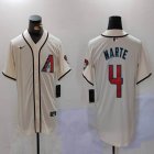 Nike Arizona Diamondbacks #4 Ketel Marte beige majestic mlb jerseys-BD