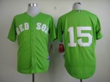 Boston Red Sox 15 Pedroia green mlb jerseys