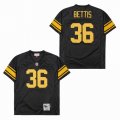 Pittsburgh Steelers #36 Jerome Bettis black gold throwback NFL Jersey-SG