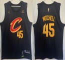 Nike Cleveland Cavaliers #45 Mitchell black nba basketball jerseys-HL