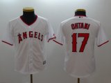 Youth Los Angeles Angels #17 Shohei Ohtani white majestic baseball jersey