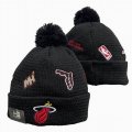 2024 Miami Heat black NBA Sports Cuffed Knit Hats