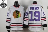 2013 NHL Stanley Cup Chicago Blackhawks #19 Jonathan Toews white Jerseys