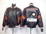 Philadelphia Flyers leather black hockey Stitched Jackets