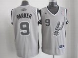 Adidas San Antonio Spurs PARKER 9# Grey NBA limited Jerseys