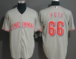 Cincinnati Reds #66 Yasiel Puig gray majestic baseball jerseys