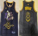 Nike Los Angeles Lakers #8 Kobe Bryant black Snake skin basketball jersey-XD