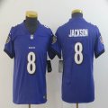 Youth Baltimore Ravens #8 Lamar Jackson Purple Color Rush Limited Jersey