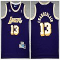 Los Angeles Lakers #13 Wilt Chamberlain blue throwback basketball jerseys