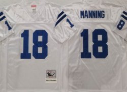 Indianapolis Colts #18 P.Manning white Throwback NFL Jerseys