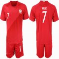 2021 Poland Team #7 Milik red soccer jerseys away