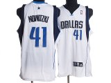 Dallas Mavericks 41# Dirk Nowitzki white basketball jerseys