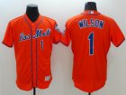 Nike New York Mets #12 Mookie Wilson orange Flexbase Authentic Collection Jersey-BD