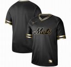 Nike New York Mets blank black gold baseball jersey