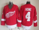 Detroit Red Wings #4 Syd Howe red Throwback CCM Jerseys