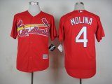 St.Louis Cardinals 4 Yadier Molina red MLB Jersey