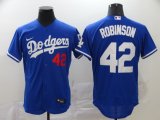 Nike Los Angeles Dodgers 42 Jackie Robinson blue 2020 Away Official Authentic Player Jersey