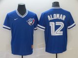 Nike Toronto Blue Jays #12 Roberto Alomar throwback blue MLB Jerseys