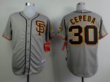 San Francisco Giants Orlando Cepeda #30 throwback Grey MLB Jersey