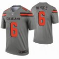 Nike Cleveland Browns #6 Baker Mayfield gray NFL Jersey Inverted version