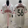 2023 World Cup Mexico #56 Randy Arozarena white green majestic baseball jerseys 04