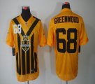 Pittsburgh Steelers #68 L.C. Greenwood yellow throwback NFL Jersey